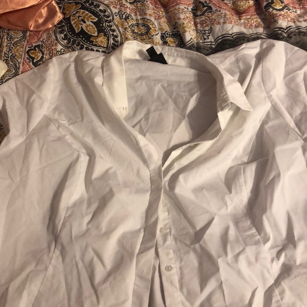 Short sleeve button up blouse